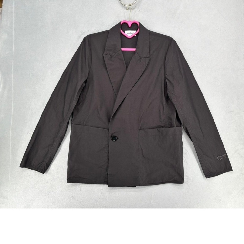 Soulland Shae Blazer Black Recycled Polyamide Tech Jacket Mens XS 31051-1070 Eco